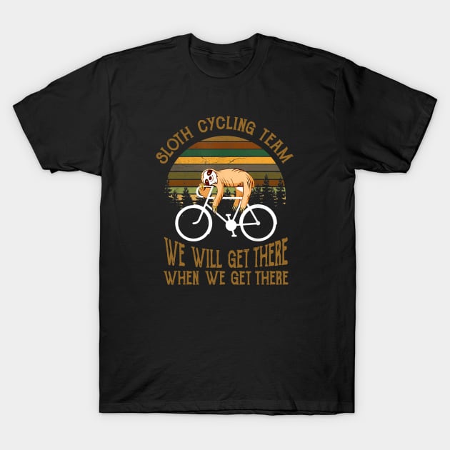 Sloth Cycling Team - Lazy Sloth Sleeping On Bicycle T-Shirt by cobiepacior